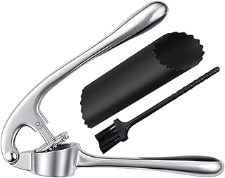 VICASKY Zinc Alloy Garlic Press Crusher Set 3pcs Manual Garlic Crusher Kitchen Tool for Household