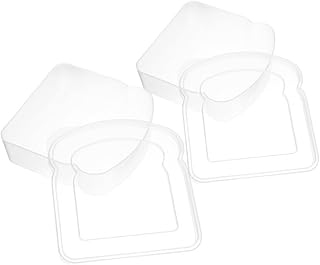 2pcs Small Sandwich Storage Boxes 13x12.5x3.5cm Airtight Snack Containers with Lids for Lunch Meal Prep and Travel