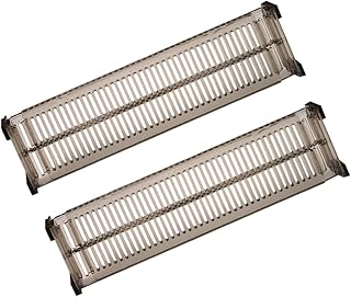 ARTIBETTER 2 Sets Adjustable Retractable Drawer Dividers Organizer for Clothing and Socks, Expandable Closet Drawer Separators in Black for Dresser and Cabinet Storage