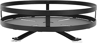 DOITOOL Rotary Stainless Steel Spice Rack Organizer with 1-tier round Tray, Portable Seasoning Storage Shelf for Kitchen Countertop Vinegar and Sundries Holder