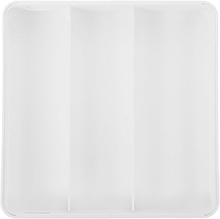 DECHOUS Expandable Silverware Organizer Tray with Adjustable Dividers, Plastic Cutlery Holder for Kitchen Drawer Storage, Utensil Organizer Suitable for Flatware and Spoon Sorting
