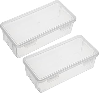 DOITOOL Bread Toast Box 2pcs Medium Loaf Storage Containers Airtight Condiment and Fridge Food Organizer for Kitchen and Refrigerator