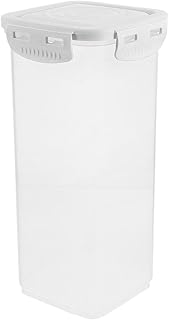 Yogurt Storage Container 900ml White with Lid Airtight Bread Box Reusable Food Storage Organizer for Refrigerator Kitchen Preservation