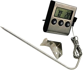 Digital Food Meat Thermometer with Clip, Instant Read Kitchen BBQ Baking Thermometer for Oven Cooking, Household Kitchen Tool for Grilling and Meat Temperature