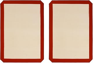 DOITOOL 2pcs Non-stick Baking Mats Heat Resistant Silicone Oven Grill Pads 42x29.5cm Set for Kitchen Baking and Barbecue Use