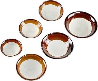 Milisten 5pcs Vintage Steamed Egg Bowls Pottery Set, Small Steaming Soup and Sauce Bowls, Rustic Ceramic Food Containers for Home Kitchen and Hot Pot Dining