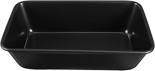 2lb Nonstick Aluminum Alloy Rectangle Cake Pan and Bread Loaf Baking Mold for Home Kitchen, Sturdy Black Loaf Container Suitable for Bread and Cake Baking