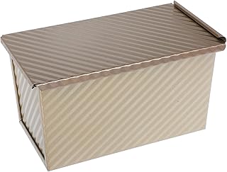 Nonstick Metal Loaf Pan with Lid 9x5 Inch Bread Baking Pan for Oven Home Kitchen Corrugated Toast Box Bread Making Supplies