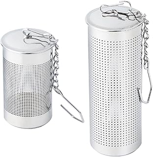 2pcs Stainless Steel Tea Strainer and Loose Leaf Tea Infuser Set 304 Food-grade Metal with Fine Mesh Filter at Home Or