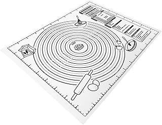 DECHOUS Silicone Rolling Mat for Baking Pastry Dough with Measurements Nonstick Thickened White 40x29.5cm Kitchen Baking Accessory for Home and Professional Use