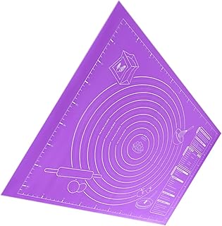 Cabilock Thick Purple Silicone Baking Mat with Measurements, Nonstick Fondant and Dough Rolling Pastry Mat for Pizza, Cookies, and Bread, 60x46cm Kitchen Counter Baking Tool