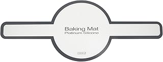 DOITOOL Non-stick Dough Rolling Mat with Long Handles, Kitchen Baking Mat for Pastry Making and Bread Kneading, Practical Black-edged Silicone Baking Pad for Home Bakers