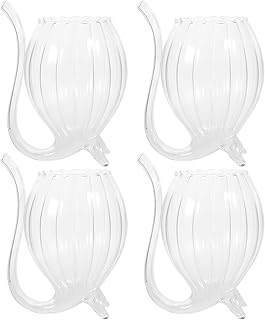 Creative Vampire Glass Drinking Cups Set of 4 300ml Heat-resistant Glass Beverage Wine and Cocktail Cups for Bar Use