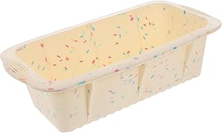 DOITOOL Silicone Cake Mold and Toast Baking Pan, 2-color Polka Dot Nonstick Loaf Pan for Bread Making, Household Baking Supplies for Oven and Toaster Use