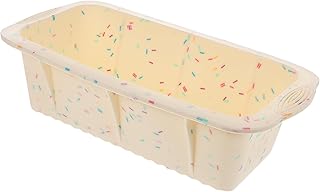 HOMSFOU Silicone Baking Pan and Toast Mold with Colorful Dots, Nonstick Loaf Pan for Bread and Cake Baking, Heat-resistant Silicone Bakeware for Home and Restaurant Use