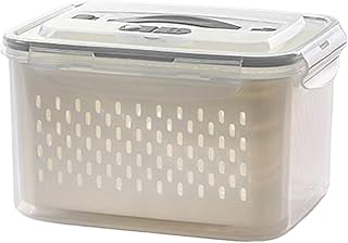 Refrigerator Storage Containers, Fridge Storage Containers, Food Grade Drainage Box Divided for Meal Prep Lunch Packing, Restaurant Takeout Pantry Salad Leftover RV, Leak Proof Fresh Food Keeper use