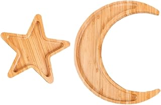 Star and Moon Shaped Food Plate Set 30x28x2cm, Dry Fruit Tray and Salad Holder, Japanese Style Serving Platter for Sushi and Snacks, Kitchen Dining Serveware