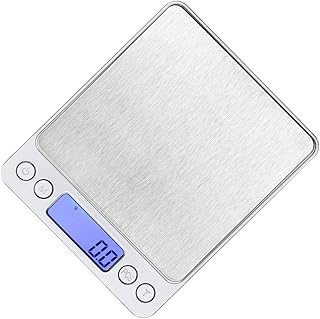 Toyvian High Precision Kitchen Electronic Scale 500g 0.01g Digital Food Weighing Scale Portable Electronic Balance for Baking Cooking