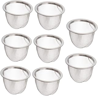 8pcs Stainless Steel Tea Strainer Mesh Infuser Set 5cm Diameter Loose Leaf Tea Filter for Travel and Home Use Accessories