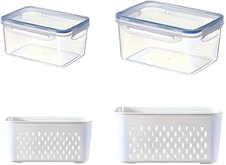 4pcs/Set Leak-Proof Food Storage Containers-Airtight, Stackable Meal Prep Boxes，Compatible For Fruits, Vegetables, Meat, Grains(Blue -4pcs)
