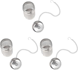 VICASKY 3 Pieces Small Stainless Steel Tea Infuser Set 316 Food Grade Sturdy Tea Filter for Loose Leaf Brewing at Home