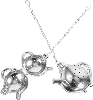 VALICLUD 2pcs Stainless Steel Loose Leaf Tea Infuser Set Metal Tea Strainer for Home and Office Brewing