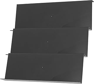 VICASKY Adjustable Stackable Acrylic Spice Rack for Drawer, 3pcs Black Multi-function Counter Condiment Organizer for Kitchen Seasoning Storage