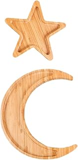 VANZACK Sushi Tray and Moon Star Serving Plate Set 30x28x2cm, Creative Dry Fruit and Salad Dish, Decorative Snack Platter for Entertaining and Table Decor