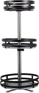 Lurrose Rotatable 3-tier Spice Rack Kitchen Organizer Shelf 360° Spinning Sundries Storage for Home Countertop