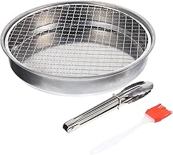 YARNOW Disposable Outdoor Charcoal Grill 28cm Portable Camping Bbq Stove Small Smokeless Barbecue Grill for Travel and Backyard Cooking